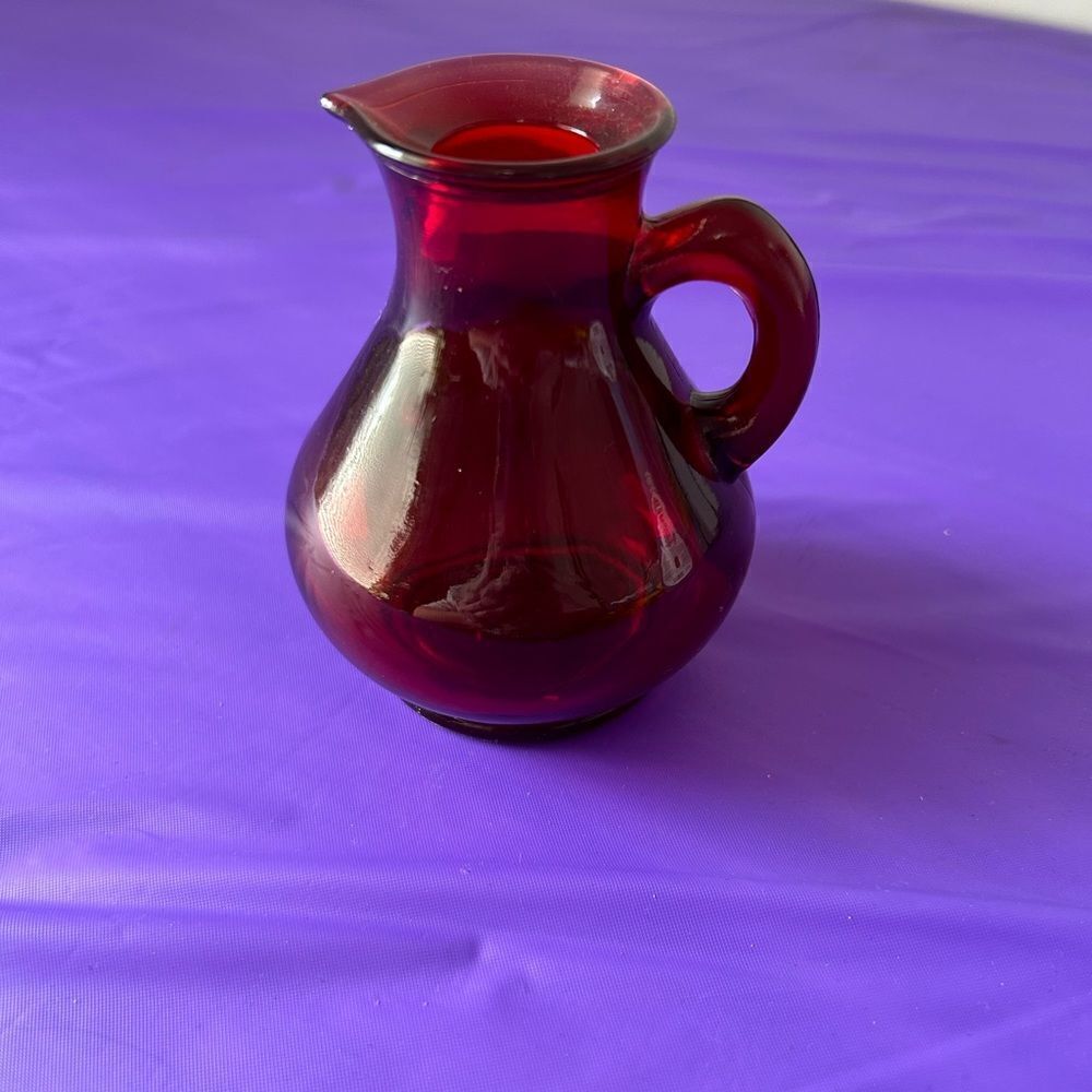 Avon Red Decorative Vase Pitcher vintage